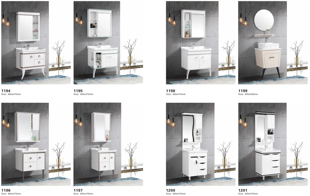 Cheap Price Aluminium Bathroom Vanity Cabinet with Wash Basin Mirror Set Floor Type