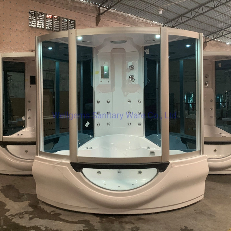 Blue Mirror Steam Bath Sauna Room with Product Show