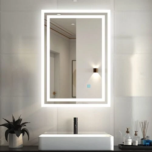 700X500mm Anti-Fog Illuminated LED Bathroom Mirror with Bluetooth Speaker