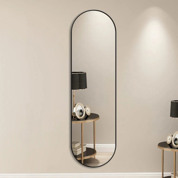 Factory Supply Metal Black Gold Silver Round Mirror Framed Full-Length Mirror Bathroom Mirror