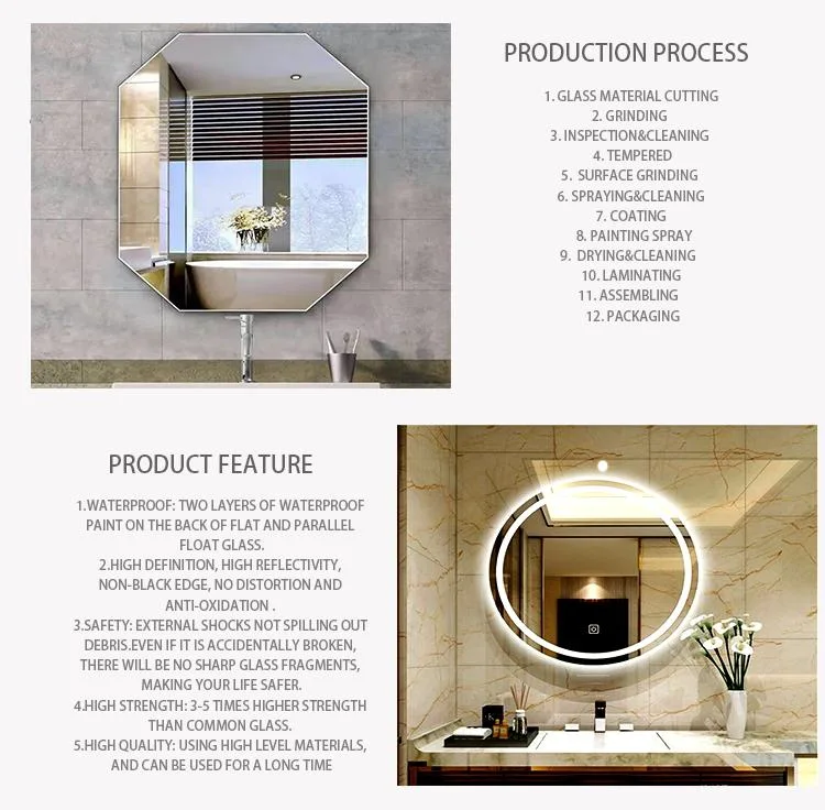 Wall Decoration Home Special-Shaped Cosmetic Tempered Glass Mirror for Makeup Standing Mirror