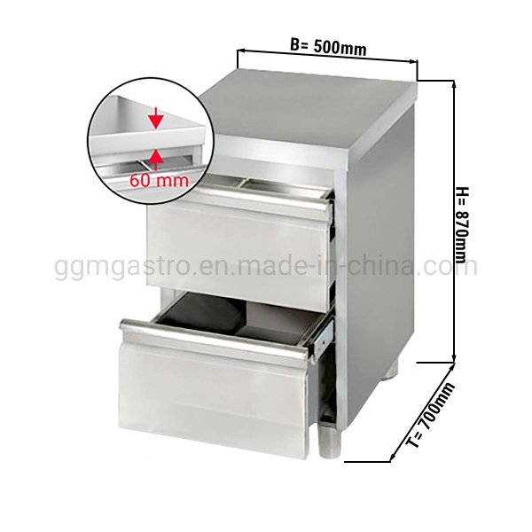 Kitchen Drawers Cabinet Stainless Steel Built-in Storage Drawers