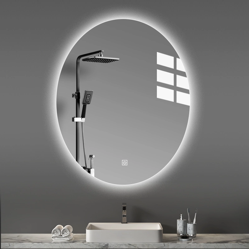 Bath Home Smart Wall Mounted Non-LED Mirror Oval Shape Bathroom Designer Art Mirror