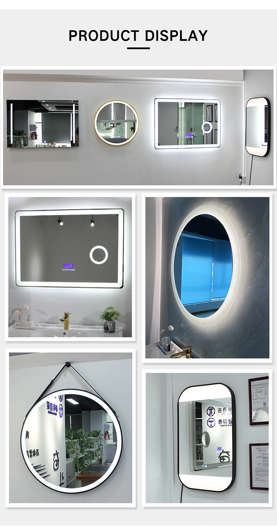 Best Selling Product New Large Gold Round Shape Aluminum Alloy Frame Decorative Wall Mirrors