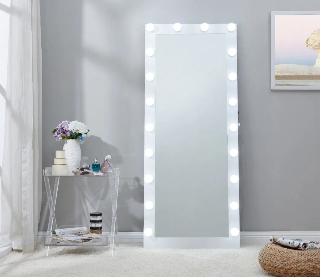 Full Length and Full Body Mirror with Lights Floor Standing Mirror