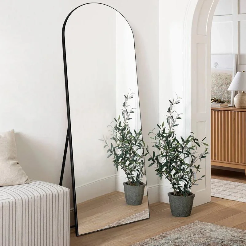 Arch Wood Framed Full Length Decorative Mirror