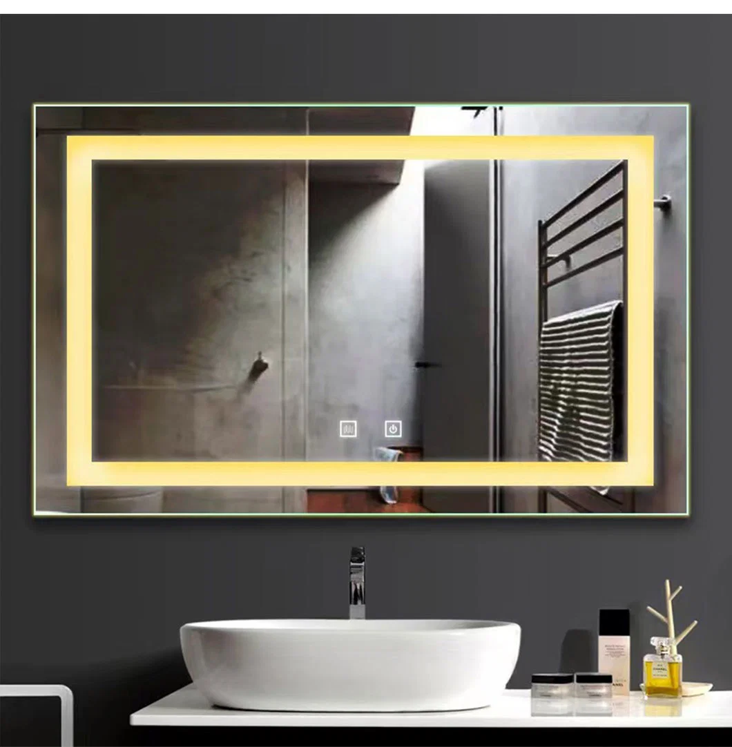 Multifunctional Detachable Design Customized Simple Bath Mirror with LED Light up Bathroom Mirrors Frameless LED Mirror