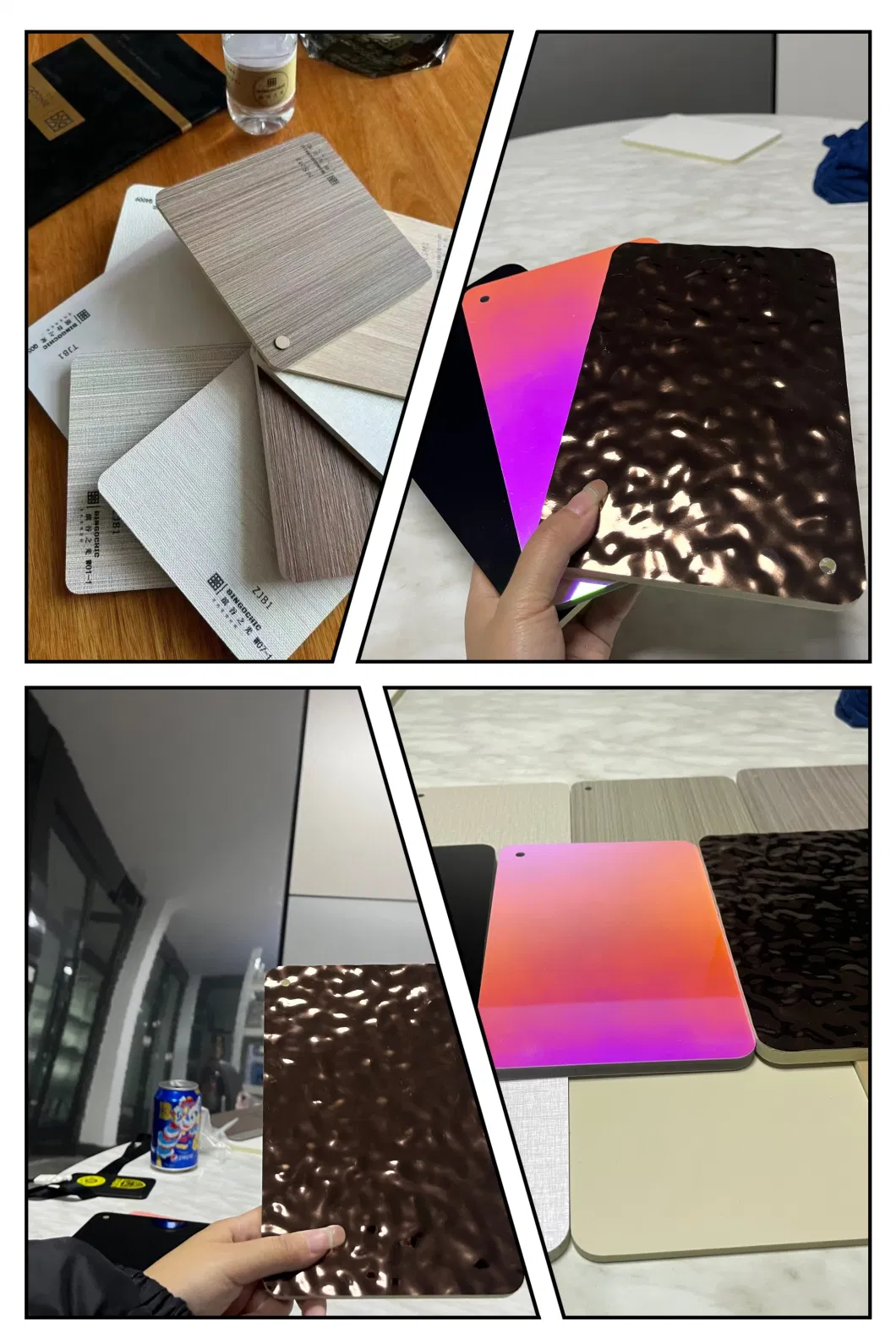 Coextruded Decoration Bamboo Charcoal Fiber Wall Panel 3D Water Ripple Sheet Mirror Decorative Panel