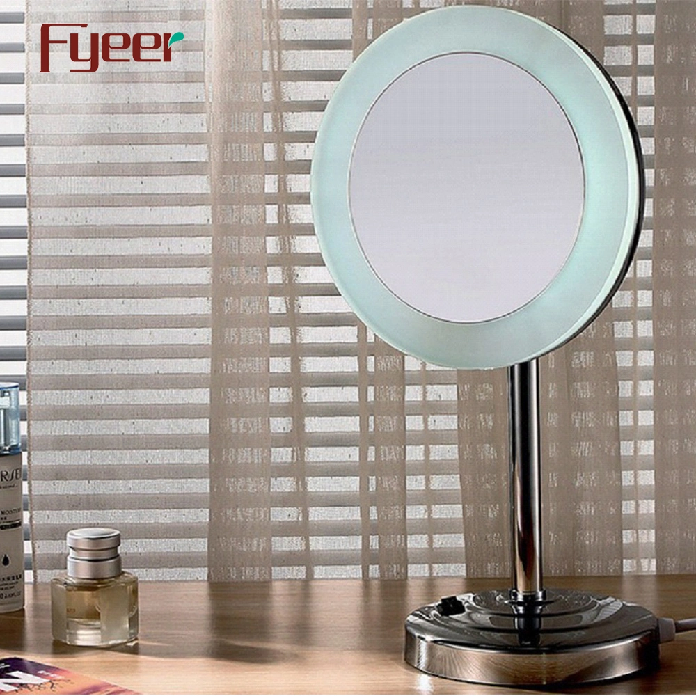 Fyeer Free Standing Single Side LED Makeup Table Mirror
