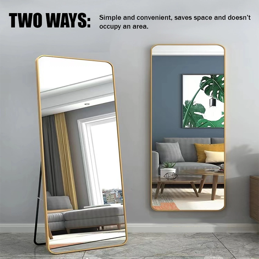 Modern Classical Nordic Arched Rectangular Fitting Room Floor Dressing Mirror Creative Standing Dressing Mirror