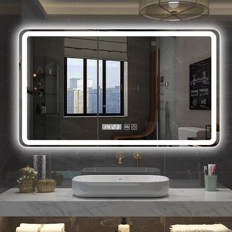 Wholesale Hotel Home Touch Screen Mirror with TV Android 11 LED Bath Gym Magic Smart Mirror IP65 Waterproof Bathroom Mirror TV