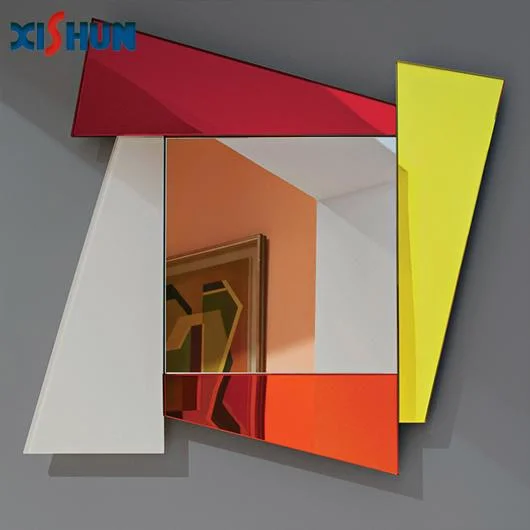 Xishun Customized Cutting Shape Decorative Gold Sliver Acrelic Acrylic Mirror Sheet