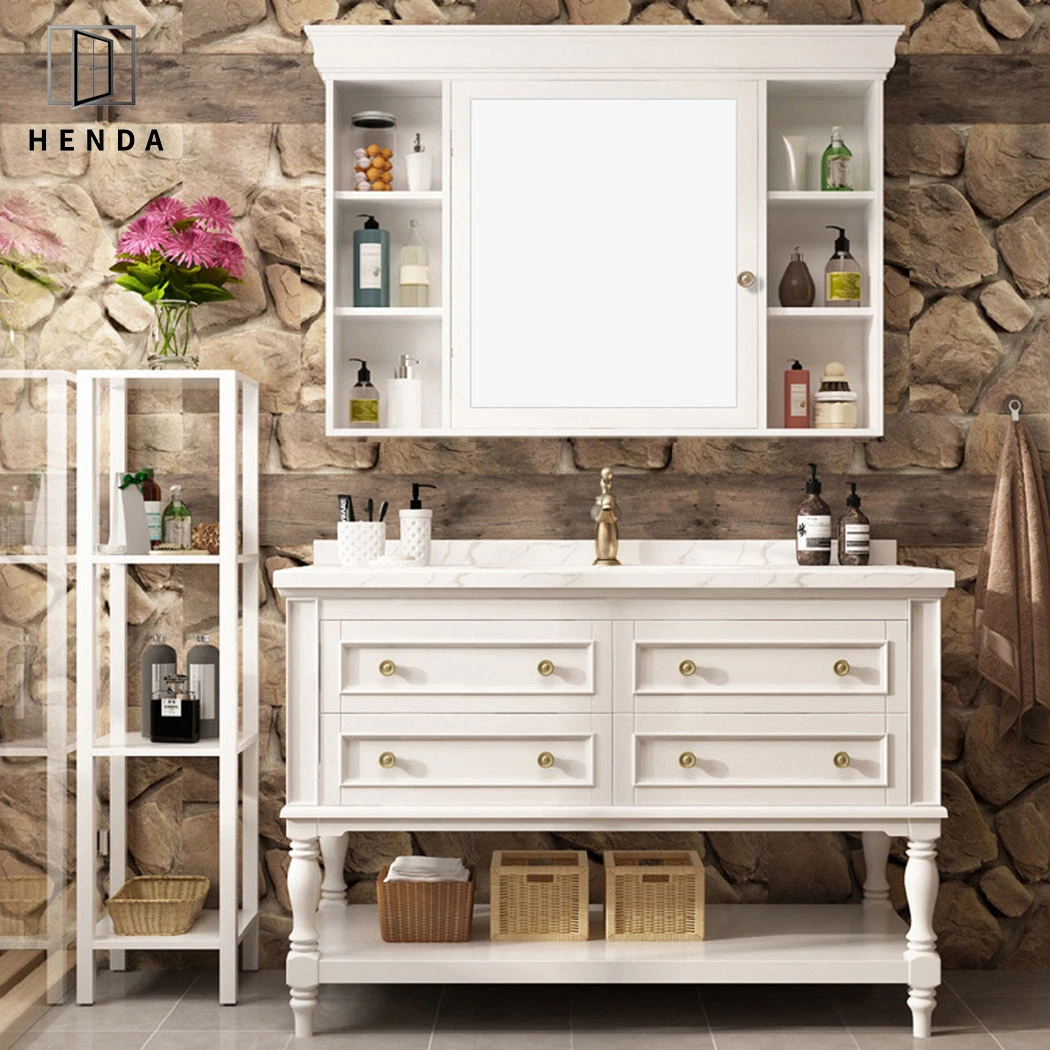 European Wood Bathrooom Furniture 4 Drawer Storage Cabinet