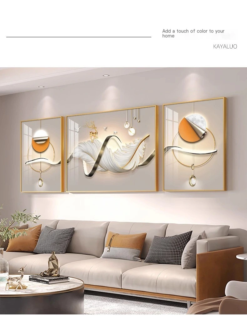 Wood Material Wall Art Painting Framed Artwork for Decoration