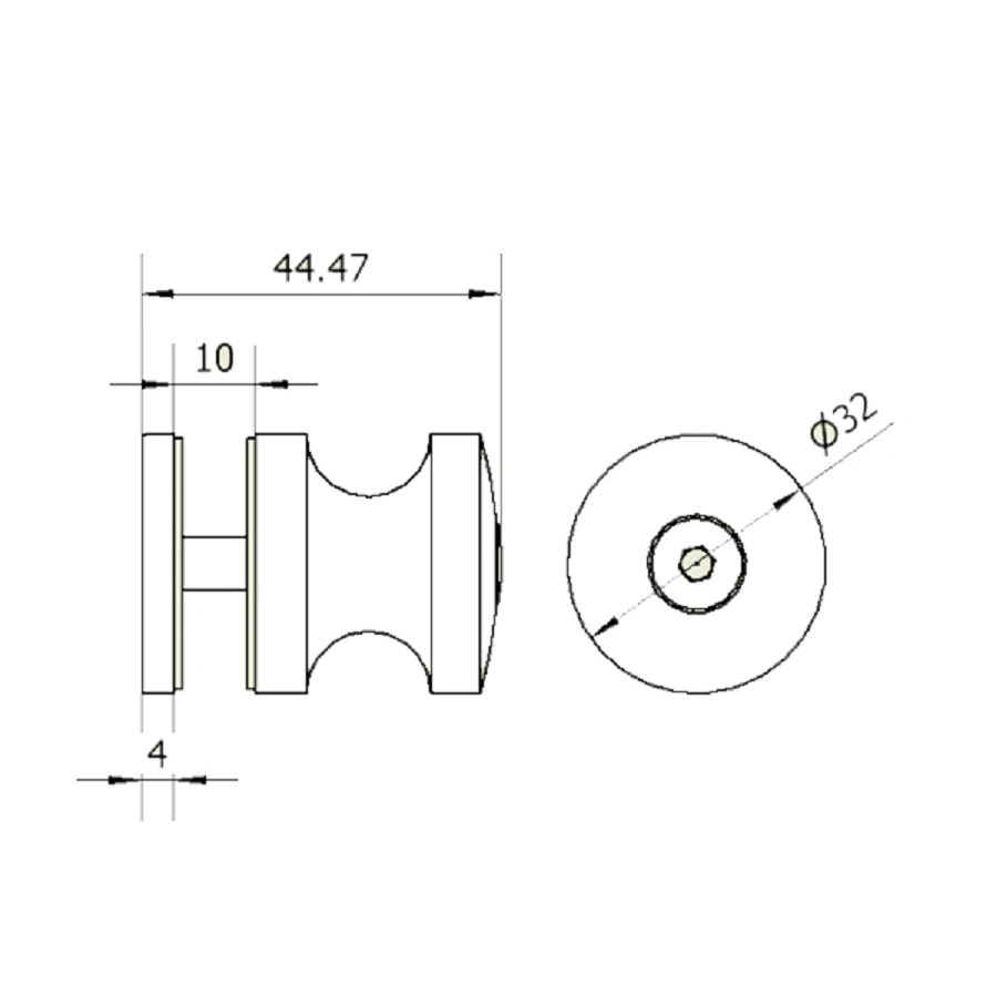 Durable Furniture Kitchen Cabinet Knobs High Quality Factory Supply Price Shower Door Knob /Shower Door Handle Glass Door Knob Handle Vsh2123b