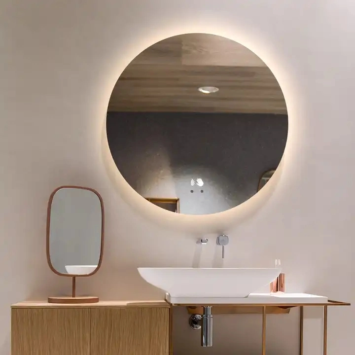 Washroom Anti Fog Aluminum Bathroom Wall Standing Cabinets LED Mirror Console Cabinet Medicine Waterproof
