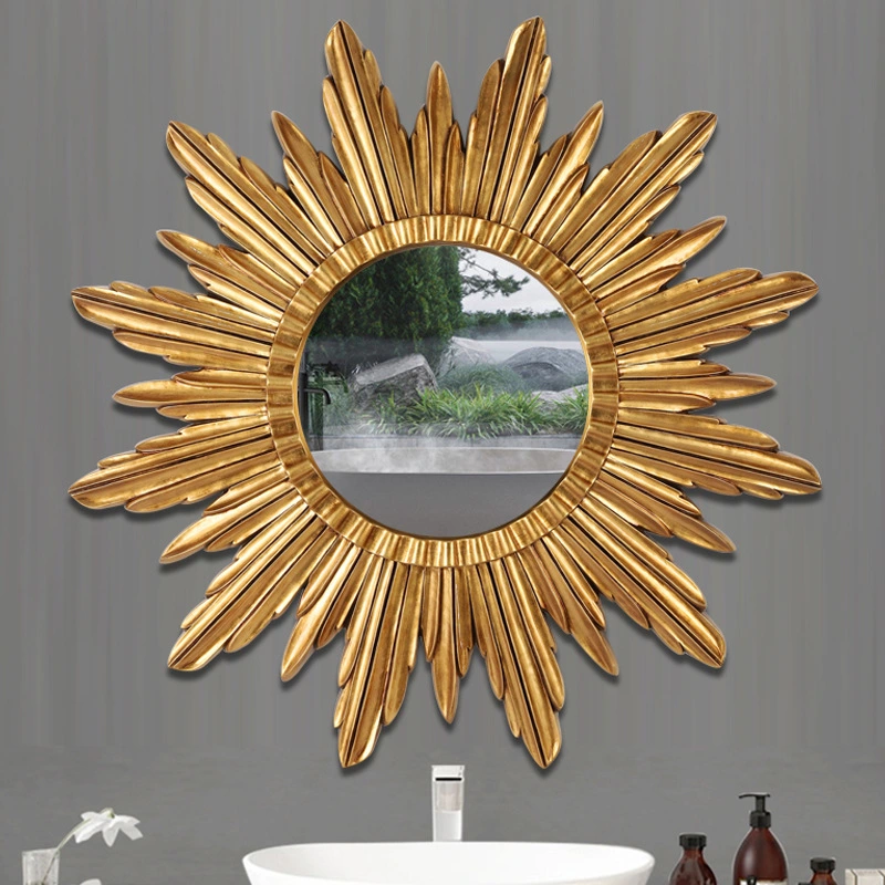 Luxury Sun Glass Mirror Wall Hanging Decocrative Mirror Background Wall Art Mirror