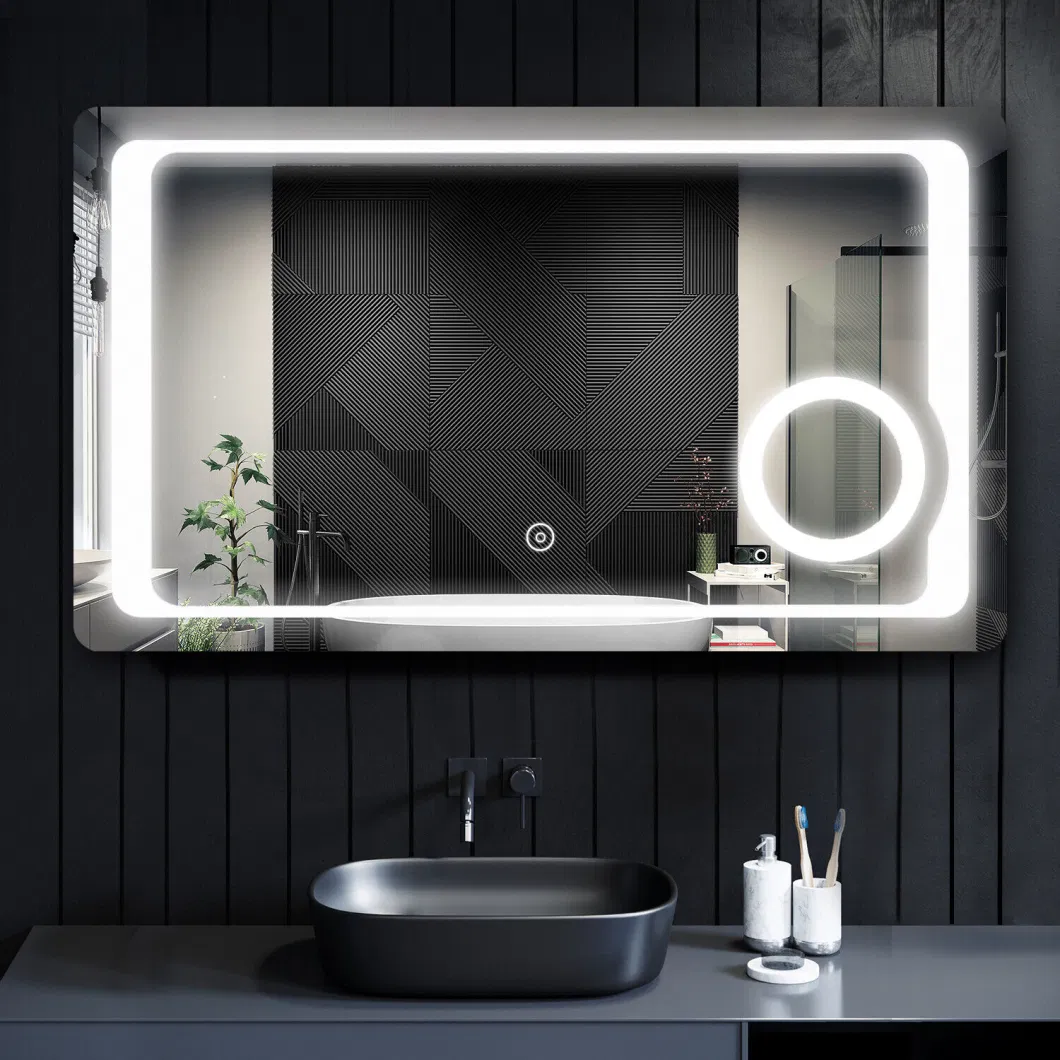 Bathroom LED Illuminated Mirror Cabinet Wall-Mounted Mirrored Door