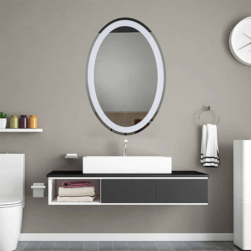 Bath Home Smart Wall Mounted Non-LED Mirror Oval Shape Bathroom Designer Art Mirror