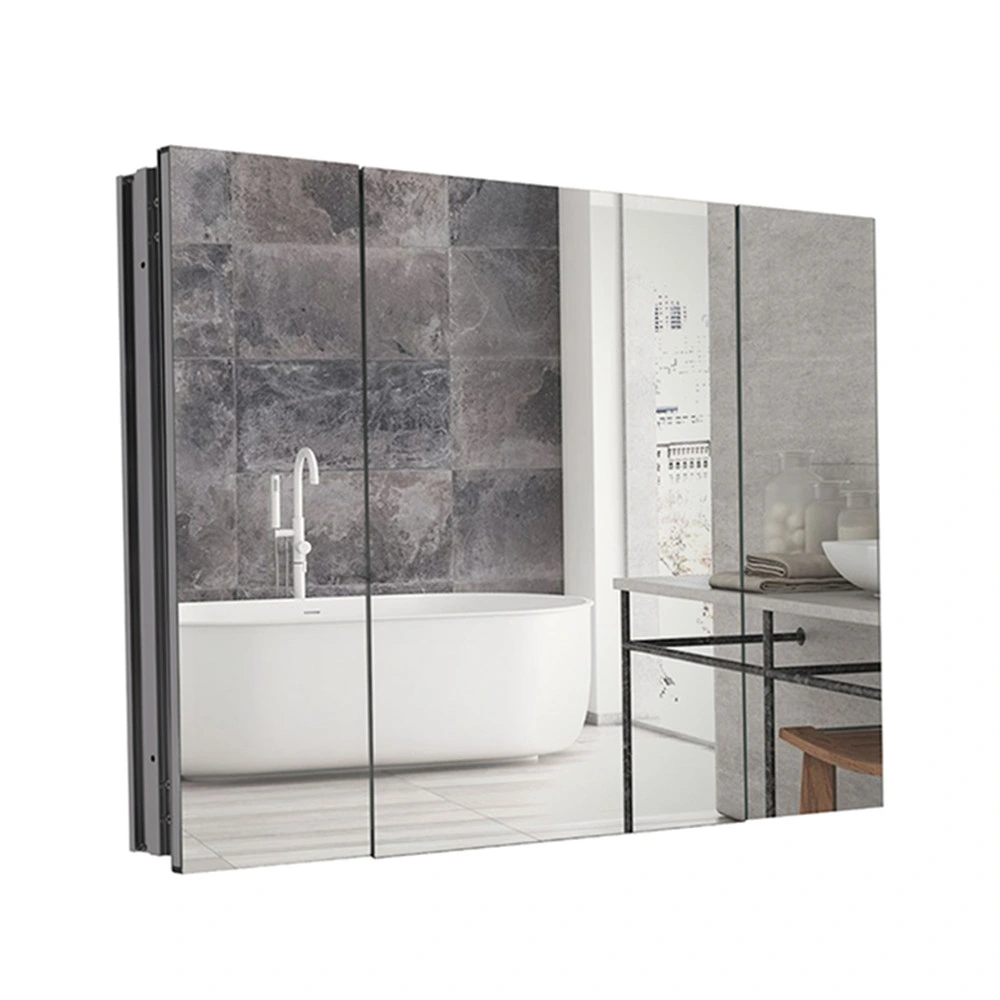 Bathroom Storage Mirror Cabinet 3-Doors Bathroom Cabinet Mirror