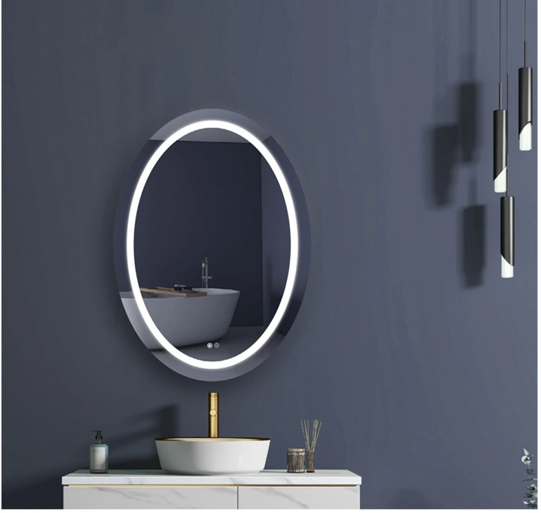 Bath Home Smart Wall Mounted Non-LED Mirror Oval Shape Bathroom Designer Art Mirror