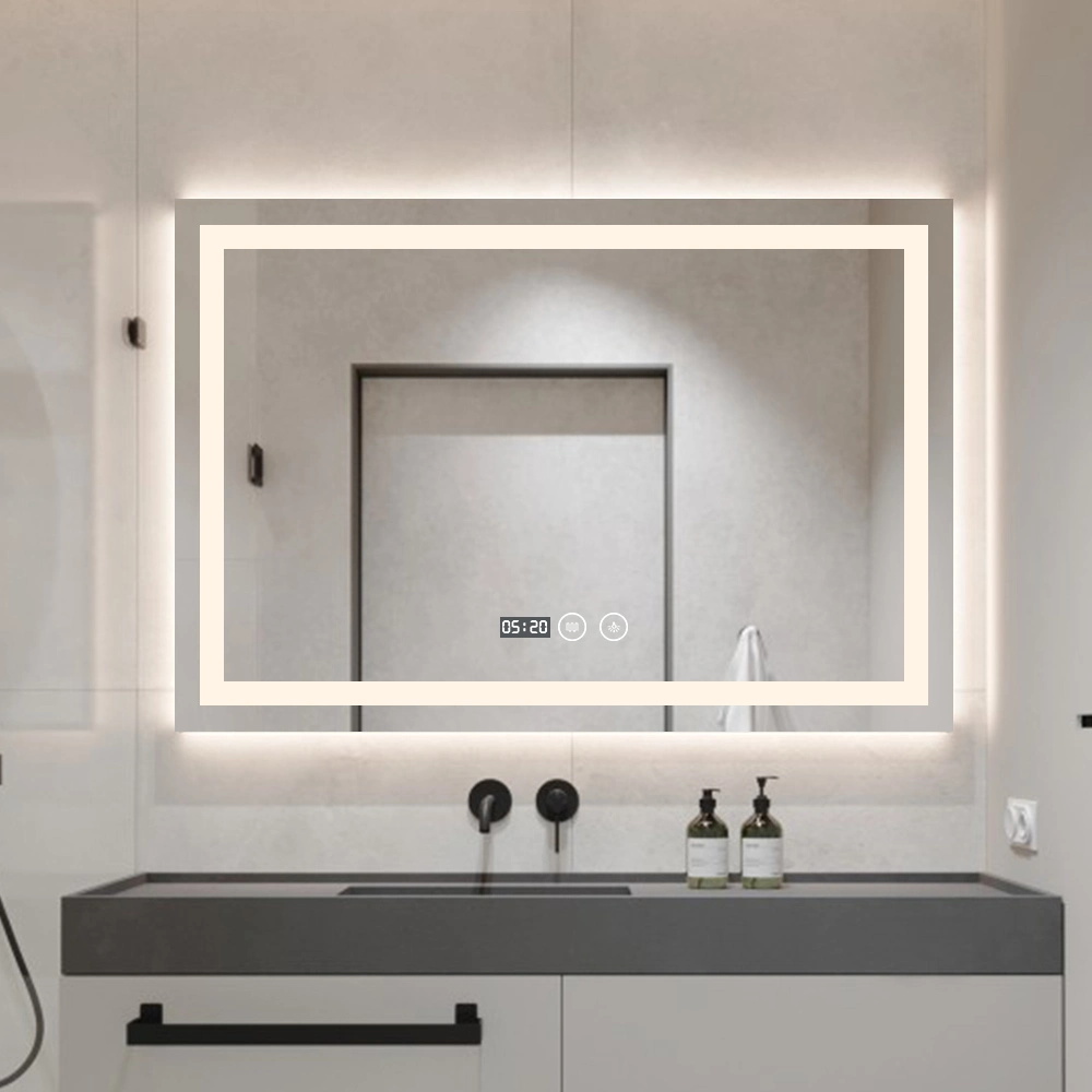 Wholesale LED Mirror IP66 Resort Wall Mount Bathroom Rectangular Shape Lighted Mirror Hotel Use