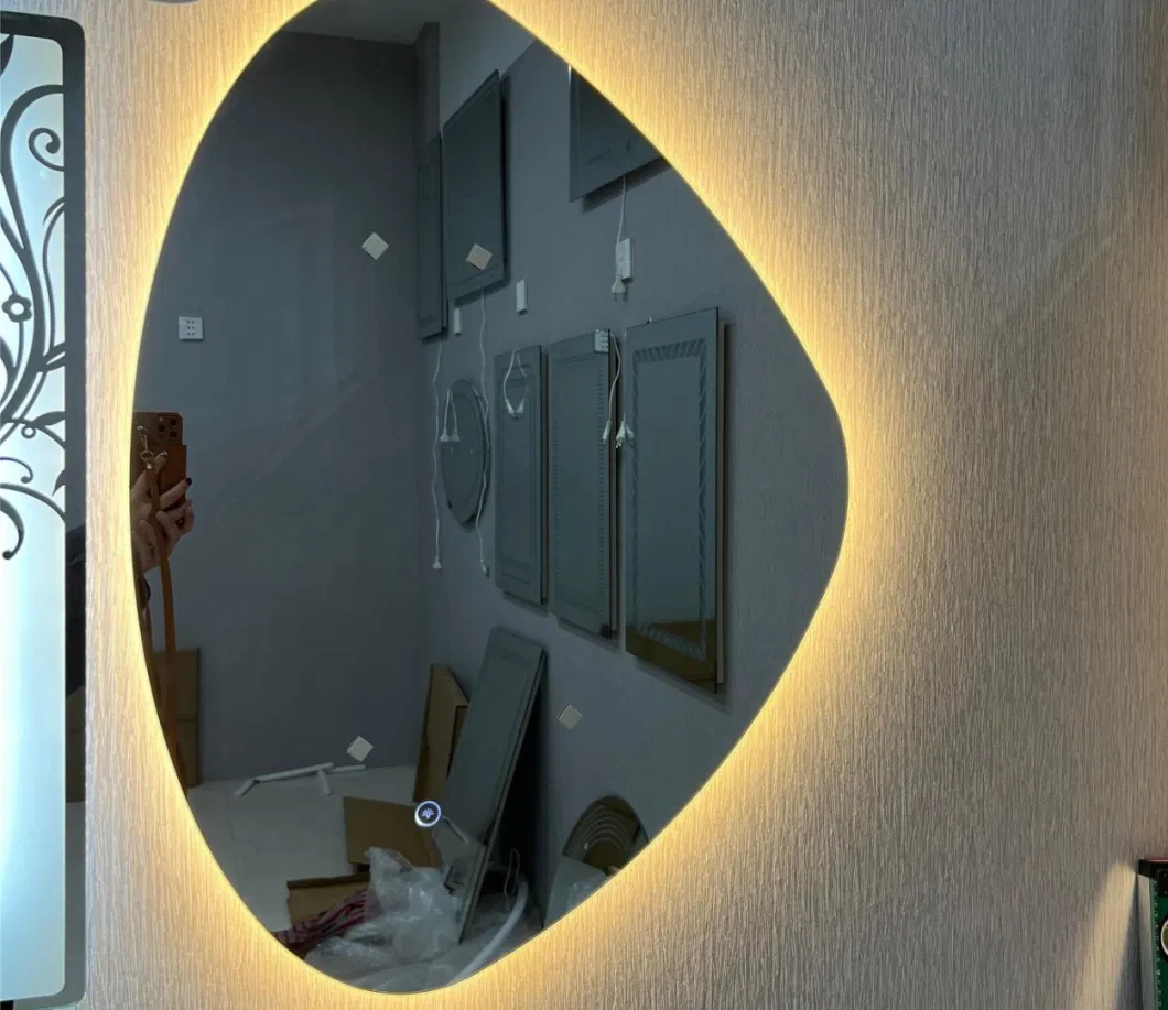 Irregular Cute Bear Shape Backlit LED Mirror Bathroom Smart for Children Room