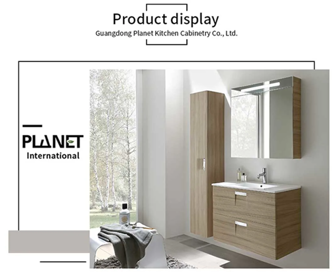 Planet Flat Pack French Toilet Fair European Luxury 30&quot; Inch Mirrored Bathroom Vanity