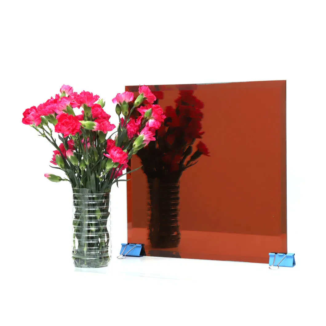 Colored Mirror Glass Sheet Bronze Tinted Mirror Glass for Decoration of Building Construction Panel