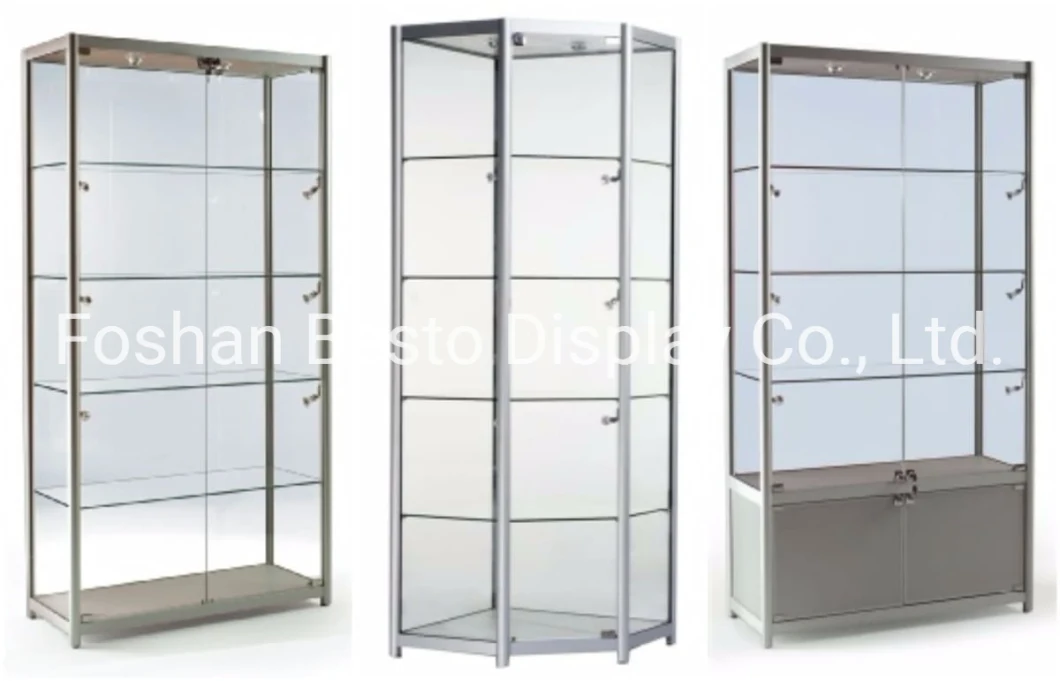 American Style Free Standing Display Glass Cabinet for Jewellery Display, Tobacco Display, Watches Display, Vape Store, Perfume Display, Other Retail Display