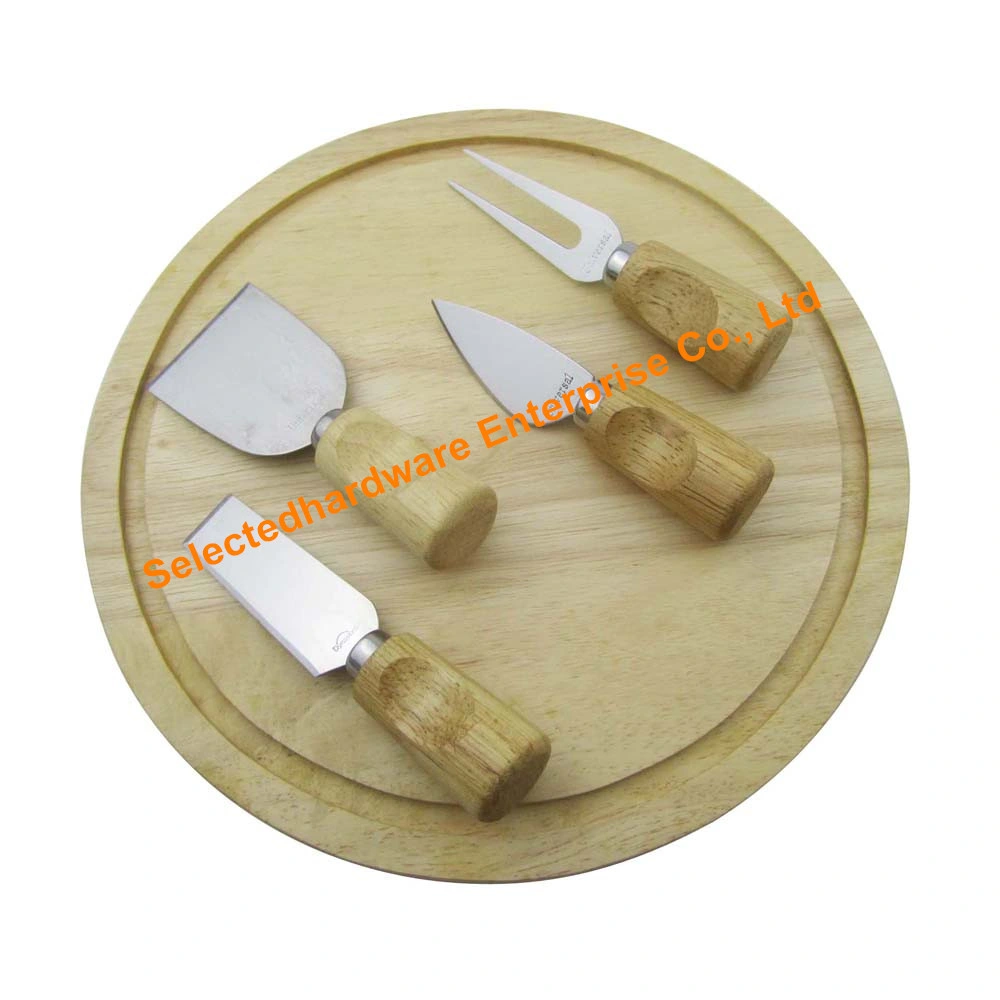 5PCS Cheese Knives with Wooden Handle Cheese Slicer &amp; Cutter Set