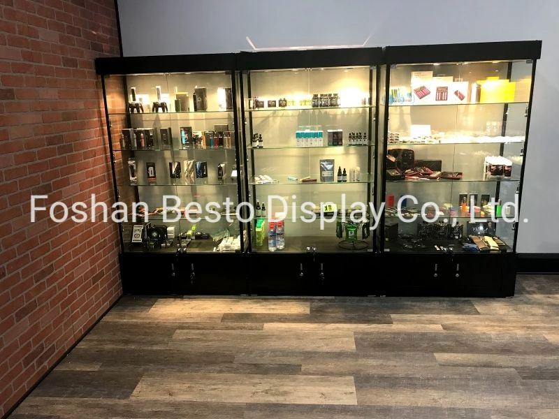 American Style Free Standing Display Glass Cabinet for Jewellery Display, Tobacco Display, Watches Display, Vape Store, Perfume Display, Other Retail Display