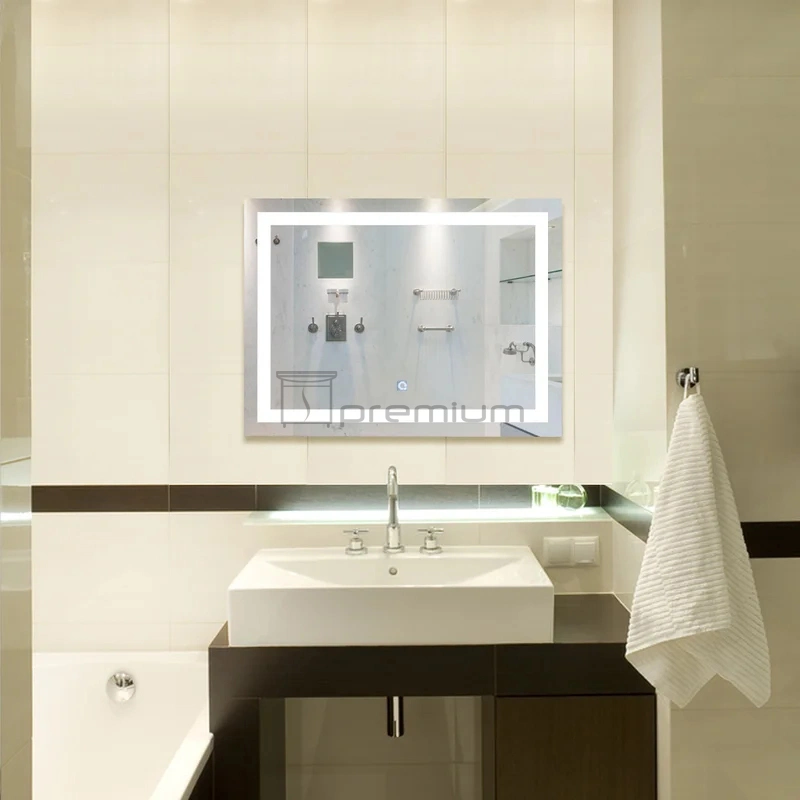 Rectangle Wholesale Luxury Home Decorative Smart Mirror Wholesale LED Bathroom Backlit Wall Glass Vanity Mirror