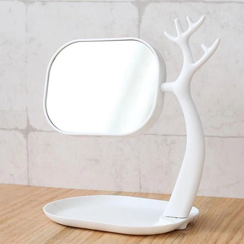 Plastic Table Mirror Stand up Multifunctional Cosmetic Mirror