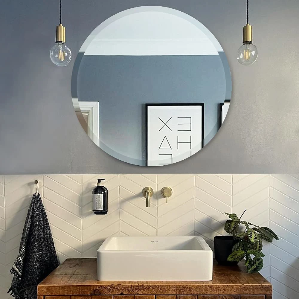 Wall Mounted Home Hotel Decor Multi-Function Furniture New Professional Design Beveled Frameless Bathroom Vanity Mirror with Good Service