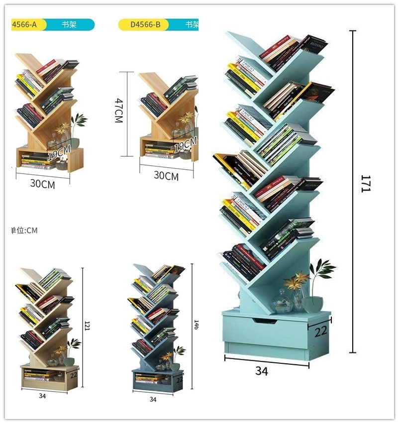 Foshan Kindergarten Open School Libray Furniture Wooden Rack Book Shelf Bookcase Filing Cabinets