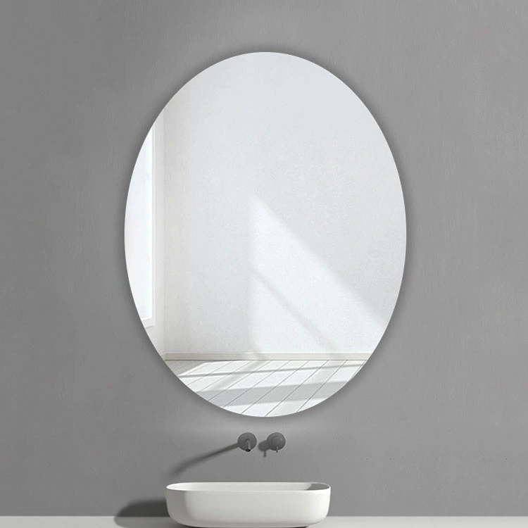 Wholesale Custom Large Length Asymmetrical Irregular Flat Edge Frameless Mirror Decor Glass Dressing Hanging Wall Mirror