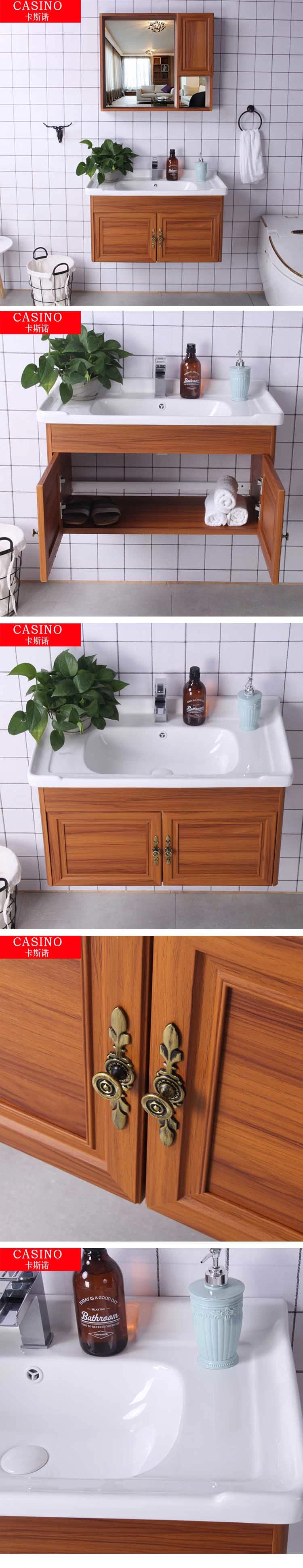 Bathroom Vanity Aluminium Alloy Wash Basin Bath Small Mirror Cabinet