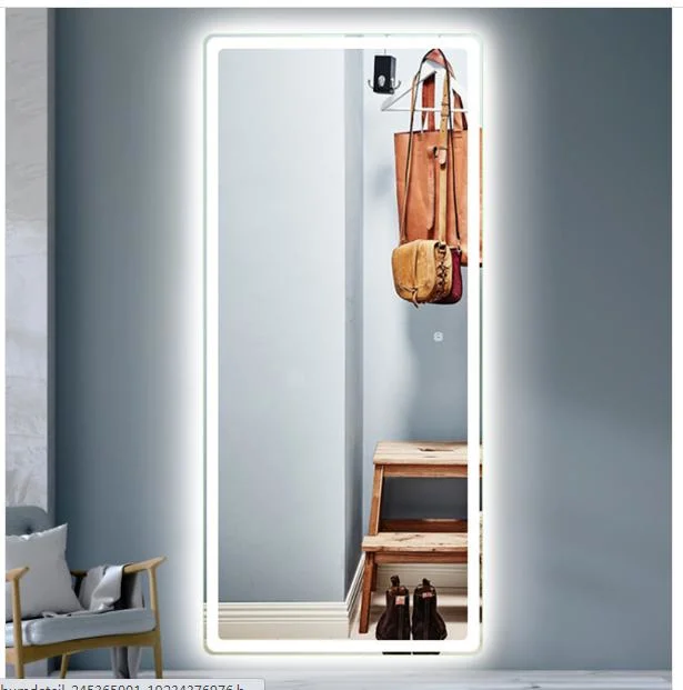 Full Length Wall Decor Vanity Bathroom Smart LED Dressing Floor Stand Mirror