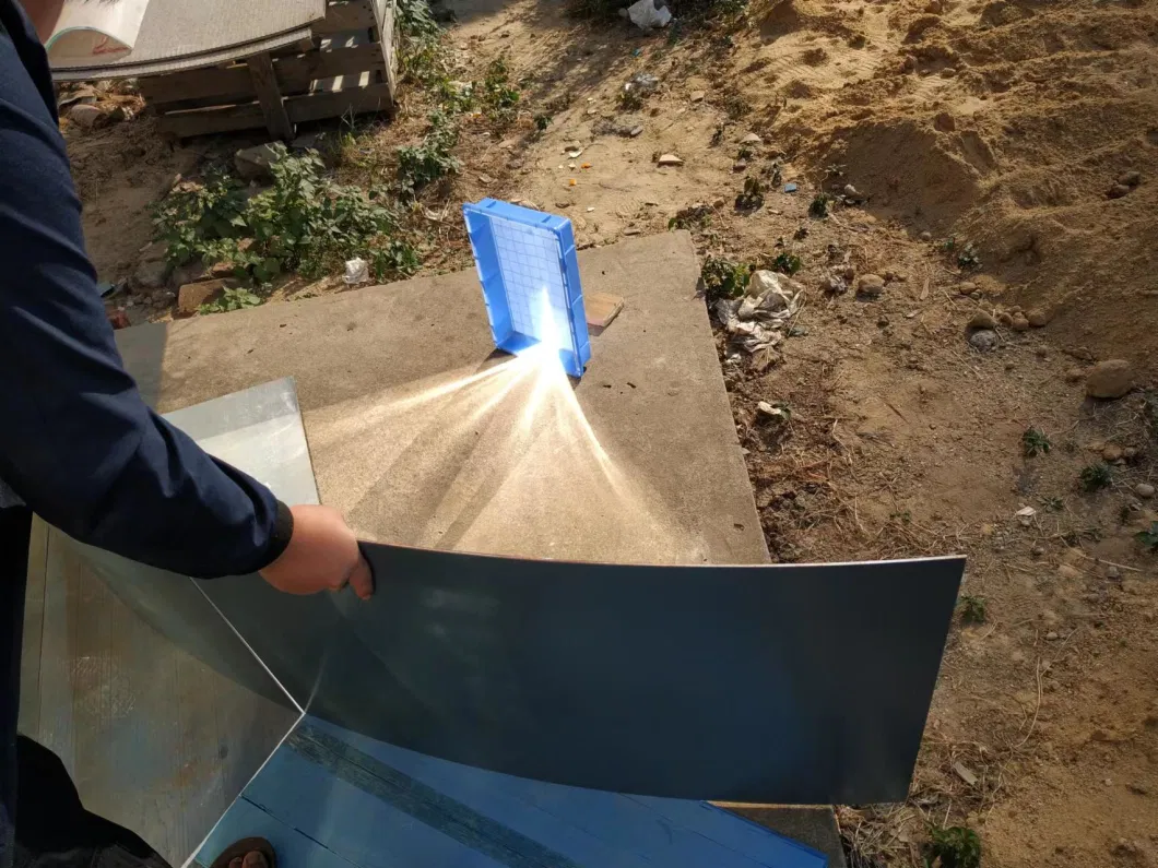 1.1/2/3.2/4mm Low Iron/Csp Solar Mirror/AGC/High Reflective/93-94%/Chemical/Chemically Tempered/Sliver/Linear Fresnel Flat/Bend/Bending/Parabolic Glass Mirror