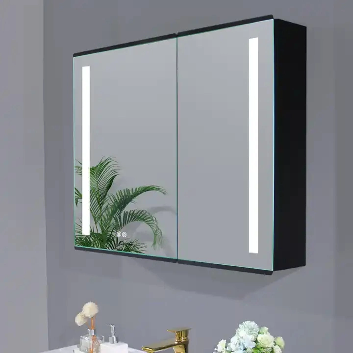 Sensor Touch Switch Large LED Smart Bathroom Make-up Mirror for Storage