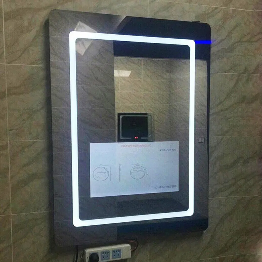 High Quality Tempered/Tempering/Rustproof Rectangle/Lighted Bathroom/Wall Mounted/Interactive/Magic Mirror/Smart/Display/Digital/TV/Dressing Glass Mirror