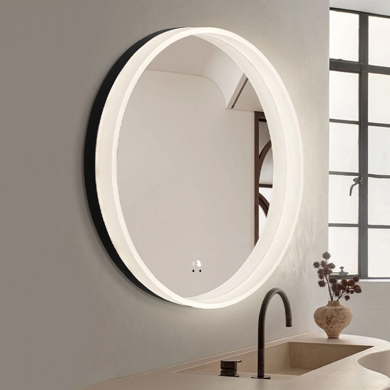 Factory Custoize Acrylic Frame Vanity Mirror Decorative LED Smart Bath Mirror