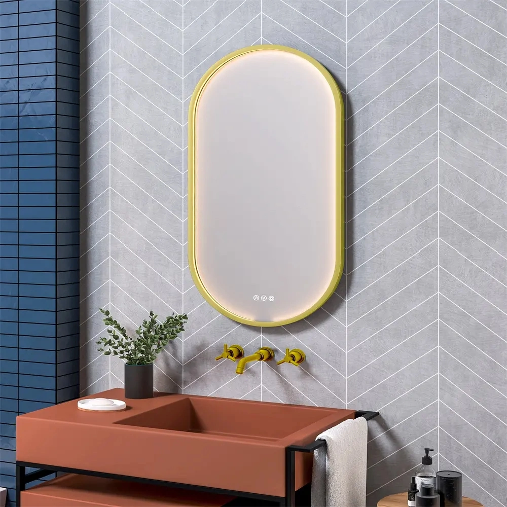 Round LED Mirror Simple Modern Custom Bathroom Hotel Light up Mirror