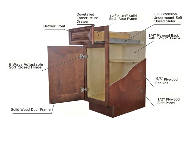 Plywood MDF Base Wall Modern Kitchen Cabinets Malaysia Manufacturer