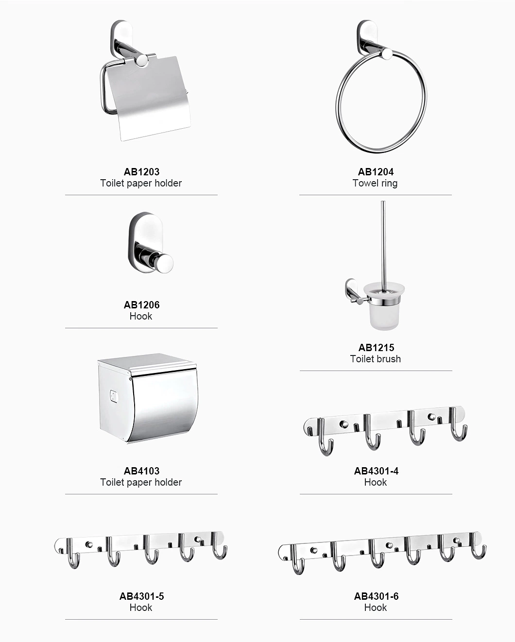 Ablinox Bathroom Accessories SUS304 Stainless Steel Single Towel Glass Shelf