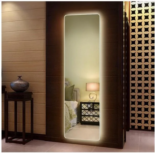 Full Length Wall Decor Vanity Bathroom Smart LED Dressing Floor Stand Mirror