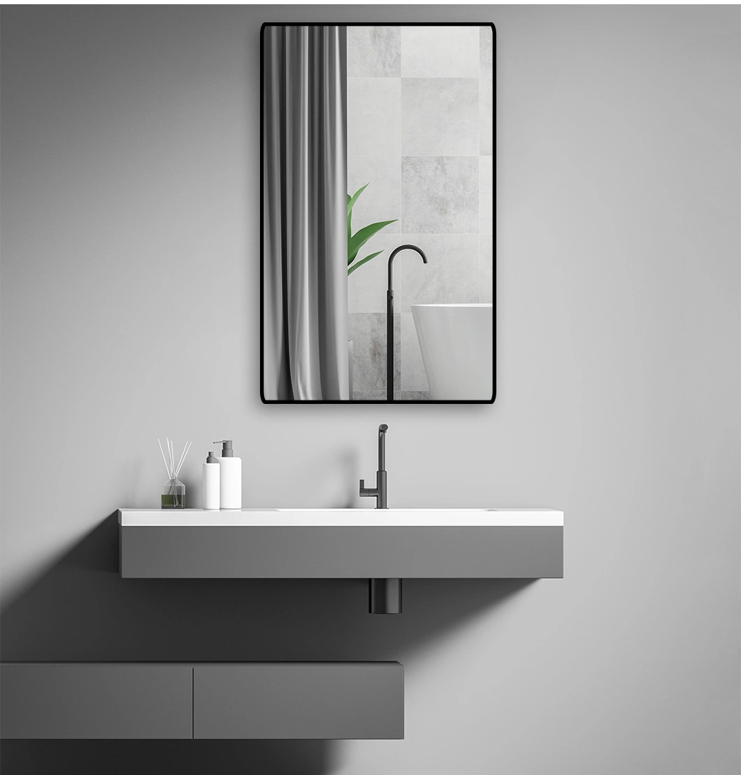 Customized Ayna Square Silver Frameless Wall Mounted Hanging Toilet Mirror in Bathroom