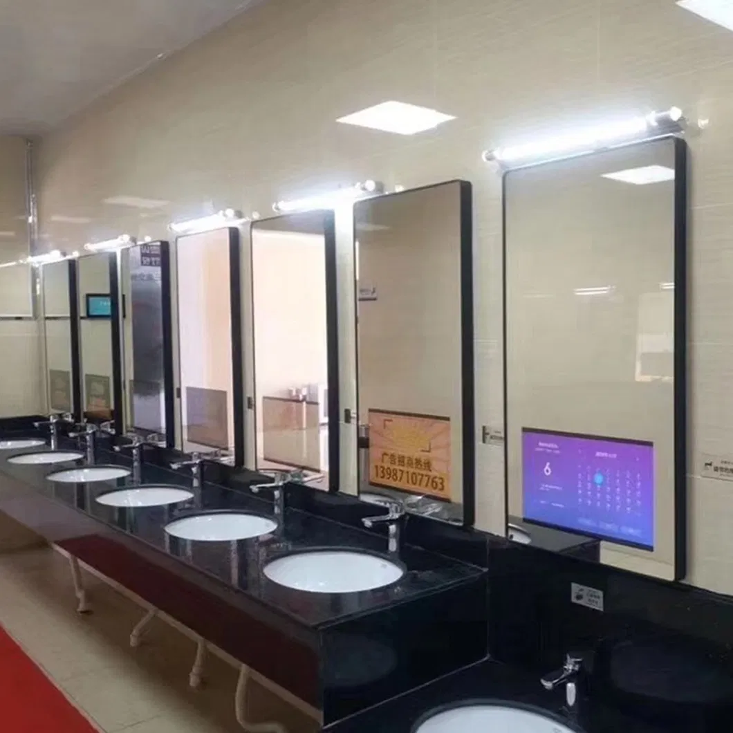 High Quality Tempered/Tempering/Rustproof Rectangle/Lighted Bathroom/Wall Mounted/Interactive/Magic Mirror/Smart/Display/Digital/TV/Dressing Glass Mirror