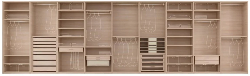 Modern Closets Wall Cabinet Home Bedroom Furniture Glass Door Wardrobe